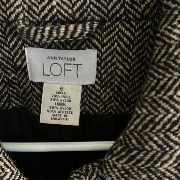 LOFT Black and Brown Trench Coat - Picture 5 of 6